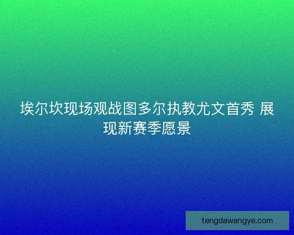 埃尔坎现场观战图多尔执教尤文首秀 展现新赛季愿景