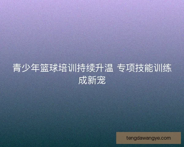 青少年篮球培训持续升温 专项技能训练成新宠